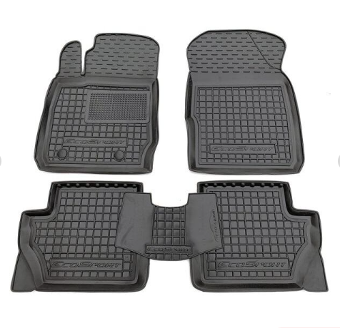 коврики салона Ford EcoSport 2013-2017 борт 2,5см, с перемычкой