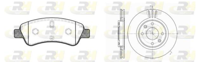 Гальмівний комплект (Диски RH 6603.10 + Колодки RH 2840.10)