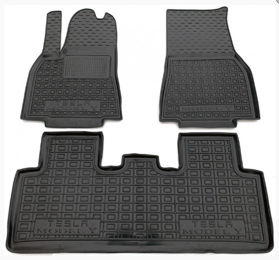 коврики салона Tesla Model Y 2023-> борт 2,5см, с перемычкой