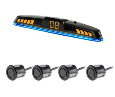 парктроник 4 датчика 18,5 мм Cyclone SJ-4D LED дисплей-шкала/звук. сигнал/черный