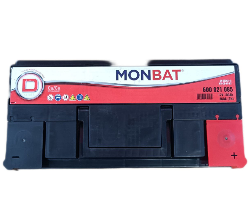 Аккумулятор MONBAT 100Ач 850А DYNAMIC (LB5) (0) Евро правый + (гарантия 24 мес)