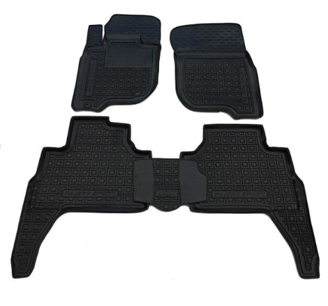 коврики салона Mitsubishi L 200 2011-2015, Pajero Sport 2008-2016 борт 2,5см, с перемычкой