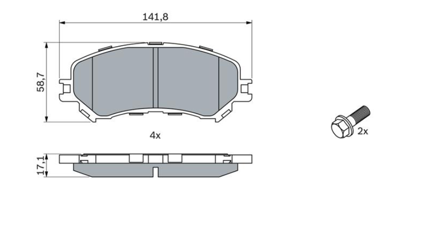Гальмівні колодки дискові 0986494722 - зображення 2