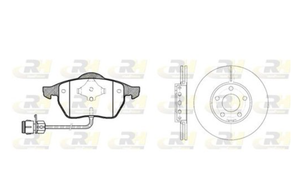 Гальмівний комплект (Диски RH 6328.10 + Колодки RH 2390.02)