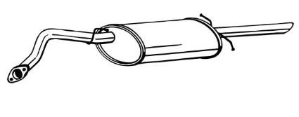 глушитель Lanos-Sens <овальный> (BOSAL) алюминизир.