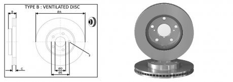 диск тормозной пер. Toyota Rav 4 06-> (APLUS)