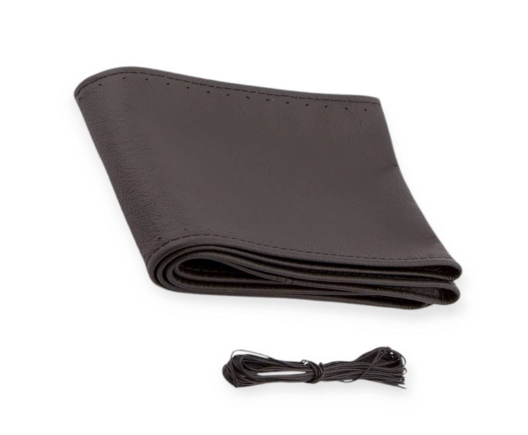 оплетка руля  L  кожа  (39 - 41 см)  черная CarLife  с иголкой CW39/41 - зображення 2