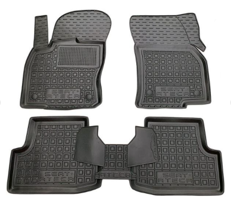 коврики салона Seat Ateca 2016-> борт 2,5см, с перемычкой