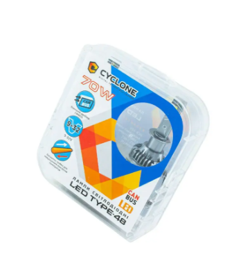 лампа LED H1 12V-24V Type 48 70W 5500K 18000L радиатор с вентилятором+обманка