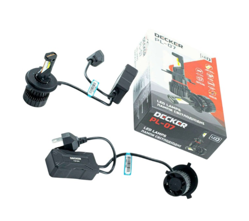 лампа LED H4 12V-24V Type PL-07 60W 6000K 12000L радиатор с вентилятором+ обманка