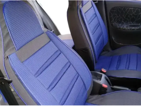чехлы салона ВАЗ 2107, 2104 (сид. 2107) "пилот" синие  комбинированные