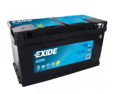 Аккумулятор EXIDE  96Ач 850А AGM (Start-Stop) (L5) (0) Евро правый +