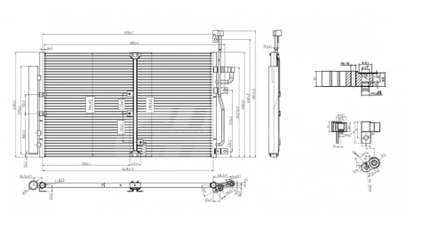 радиатор кондиционера Opel Antara 06->  (HART)