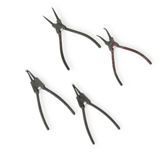 набор съёмников стопорных колец 4шт 150 мм СЕГЕРА  (чехол) Intertool