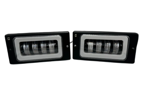 противотум. ВАЗ-2110-15 LED 50W 7 диод. элемент. white+yellow ( метал. корп.) (пара)