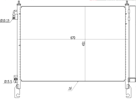 радиатор кондиционера Renault Koleos I 2.0/2.5 08->  (HART)