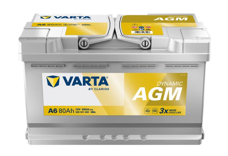 VARTA SILVER DYNAMIC AGM 80Ah, EN 800, правый "+" 315x175x190 (ДхШхВ) START-STOP | 6СТ-80 АзЕ (F21)