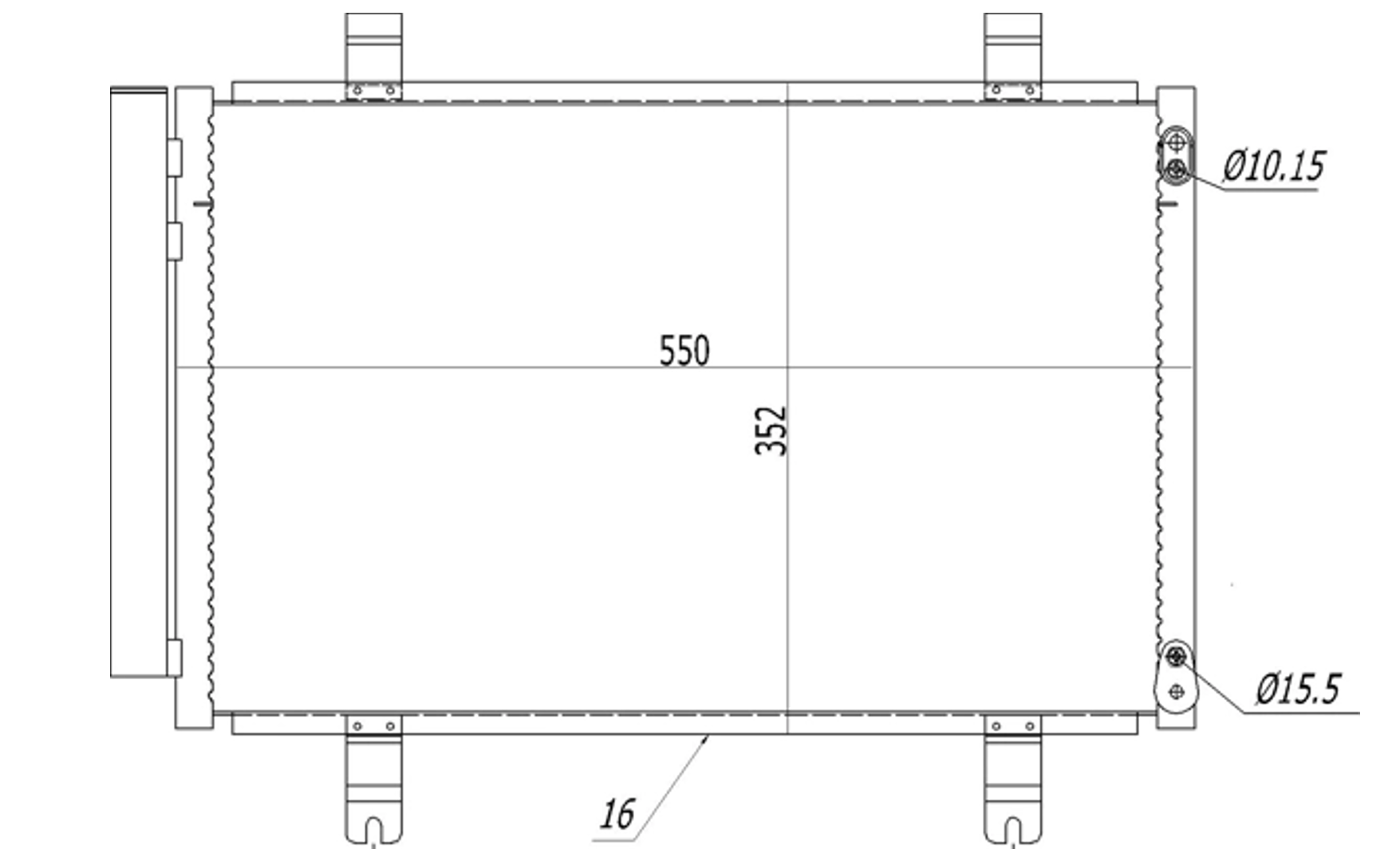 радиатор кондиционера Suzuki Swift III 05-> (HART)