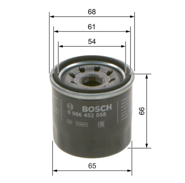 Масляний фільтр 0 986 452 058 - зображення 2