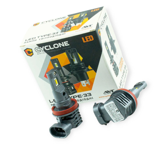 лампа LED H8/H9/H11/H16 12V Type 33 12W 5000K 4800L радиатор