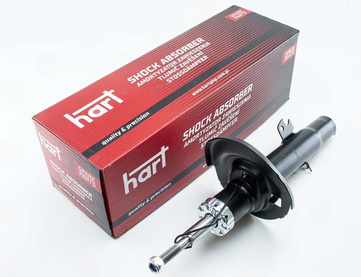 амортизатор пер. Peugeot 207 06-> левый L  (HART)