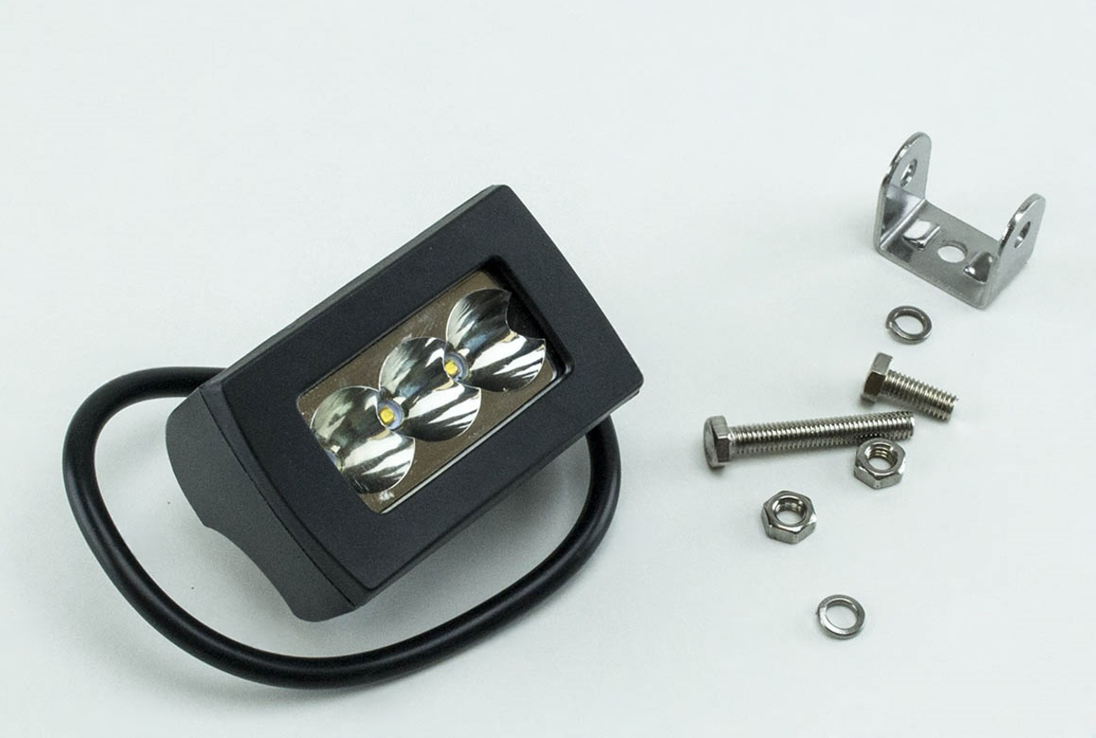 фара дополнительная LED  прямоуг.  75х45х50 (Д/В/Ш) 15W дальний CREE 45T-15W/S - зображення 1