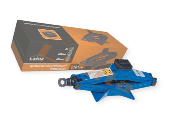 домкрат ромбовый  2Т    110-400мм  резиновая опора Lavita