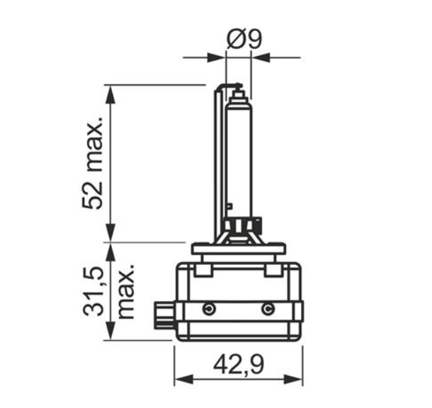 Автомобiльна лампа: 12 [В] Ксенон D3S 35W цоколь Pk32d-5, 4300K 1 987 302 907 - зображення 2