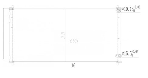 радиатор кондиционера Toyota Auris, Corolla 2.0/2.2D (05-14)  (HART) 614 547 - зображення 1