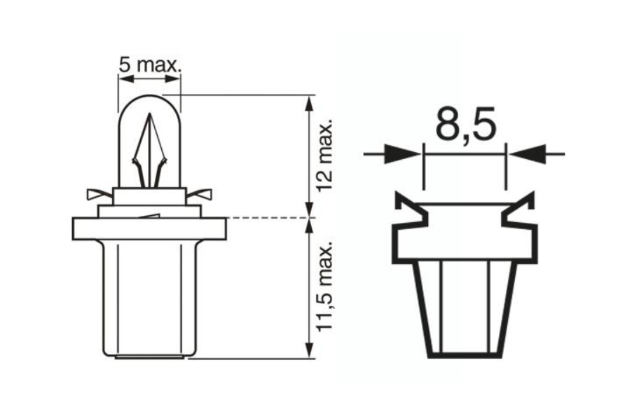 Автомобiльна лампа standart 12V WV 1 987 302 219 - зображення 2