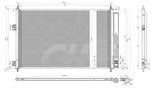 радиатор кондиционера Toyota Previa, Rav 4 III 2.0-3.5 00->  (HART)
