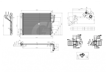 радиатор кондиционера Hyundai i30, Kia Ceed 1.6/2.0 (07-12)  (HART)