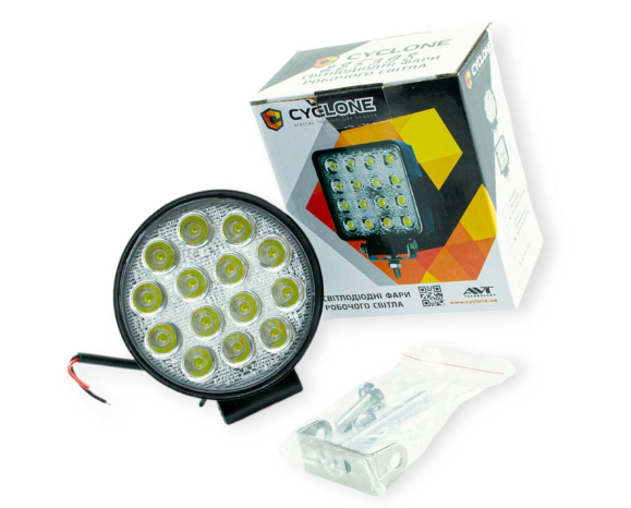 фара дополнительная LED  круглая 114х60 (Дм/Ш) 42W EP16 FL 6000K  ближний
