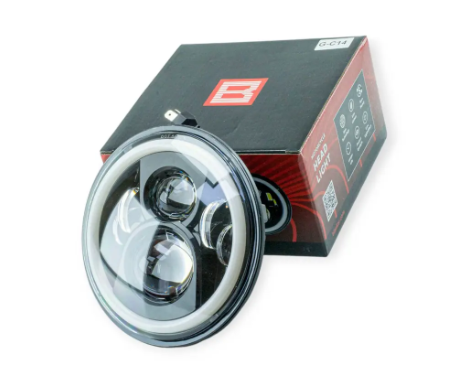 фара 2101-2121 LED (178мм 7") 45W + LENS + ангельские глазки+6led  шт.