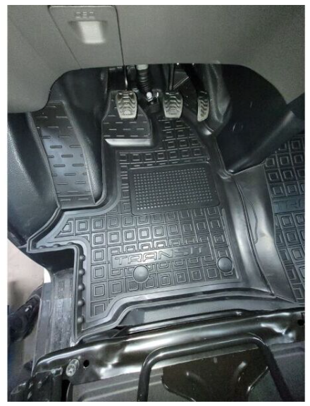 коврики салона Ford Transit 2014-> 1+1 борт 2,5см, с перемычкой