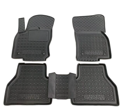 коврики салона VW Caddy 2021->  борт 2,5см, (4 двери) MOD  с перемычкой