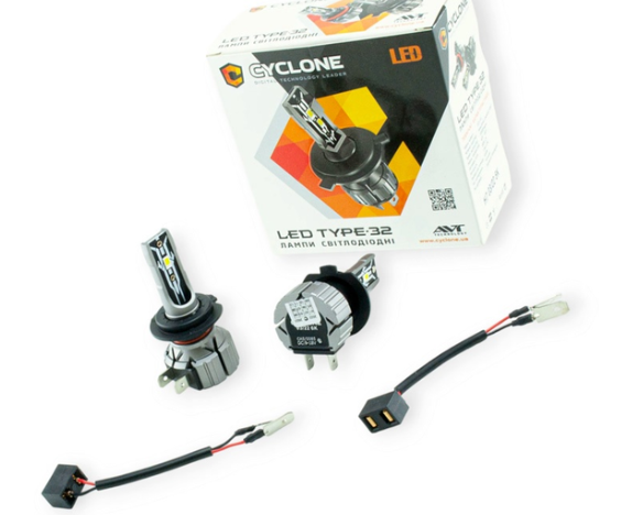 лампа LED H7 12V Type 32 15W 6000K 4800L радиатор