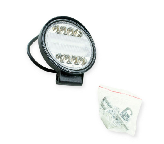 фара дополнительная LED  круглая 110х25 (Дм/Ш) c angel eyes комбинированння