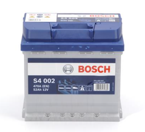Аккумулятор BOSCH  52Ач 470А S4 (L1) (0) Евро прав + (2 года гар)