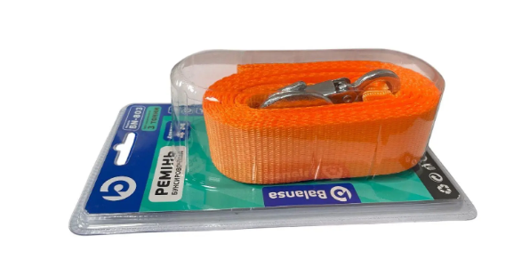 трос буксир. лента   3 т х 4,0м х 40мм крюк/оранж/блистер Balansa BN-803 - зображення 2