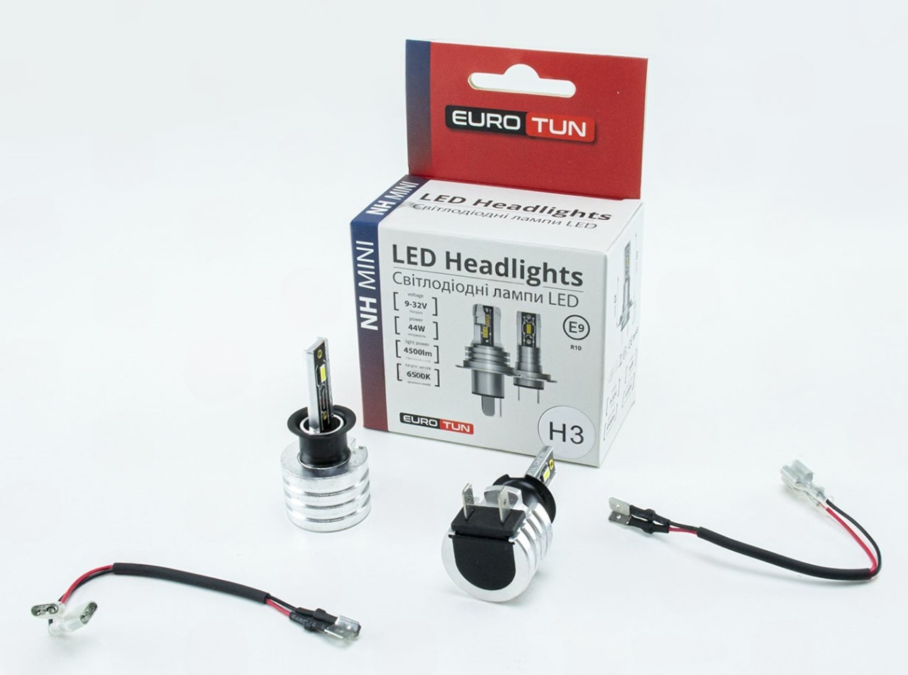 лампа LED H3 12V-24V  44W EUROTUN NHE 4500L 6000K радиатор