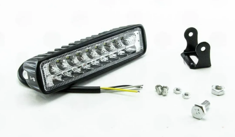 фара дополнительная LED  прямоуг. 150х38х40 (Д/В/Ш) 54W ближний 3030  (white+yellow)