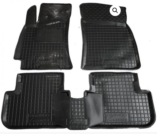 коврики салона Daewoo Lanos  борт 2,5см, с перемычкой