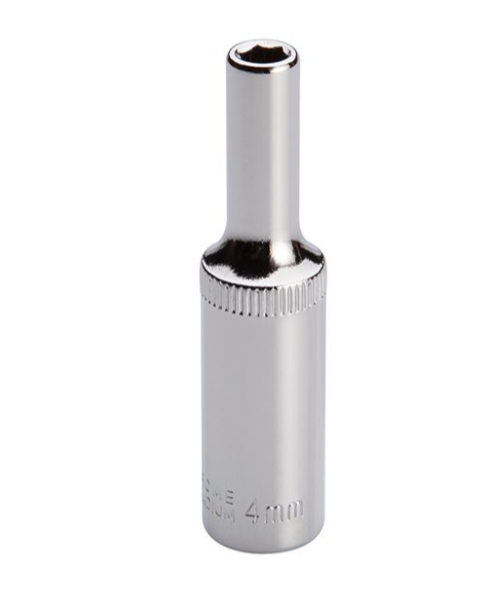 головка торцевая шестигранная удлиненная 1/4"  4 мм CrV ET-0452 - зображення 2