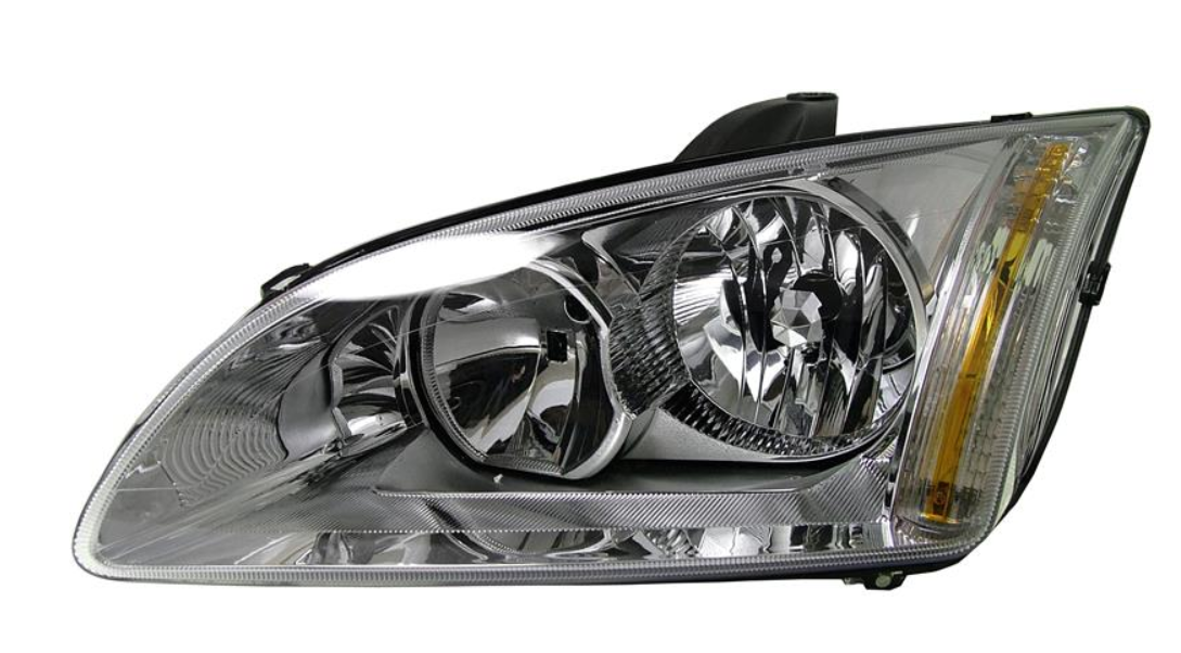 Фара лів. H7/H1, авт.регул. (серебр.рамка) [DEPO]