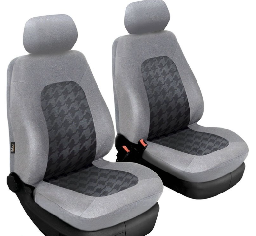чехлы салона универс. 1+1 передние "ткань" BELTEX Bolid  серые  без подг. (с вставками ориг. ткани)