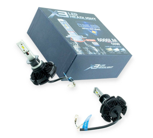 лампа LED H1 12V-24V X3 6000K 6000L 50W радиатор