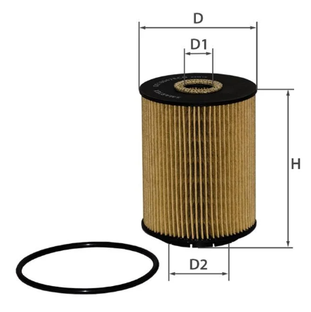 фильтр масл. VW Passat B3-B4 2.8 VR6, B5 2.3 VR5  (SMARTEX)