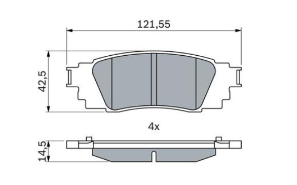 Гальмівні колодки дискові 0986424840 - зображення 2