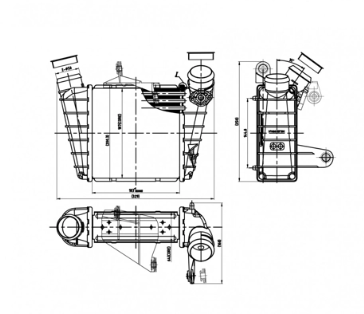 радиатор интеркулера Skoda Fabia, Roomster 99->  (HART)